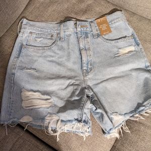 Relaxed Mid-length Denim Shorts